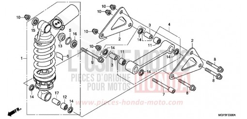 AMMORTIZZATORE POSTERIORE (CBR1000RR/RA) CBR1000RRC di 2012